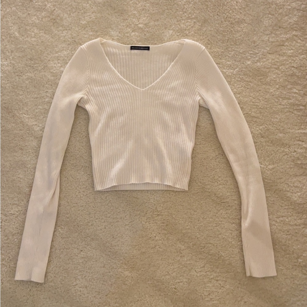 brandy meka longsleeve knit top